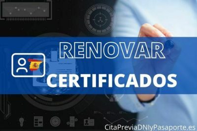 Renovar certificados electronicos del DNI